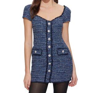 Generation Love Quincy Tweed Dress Navy - Medium
